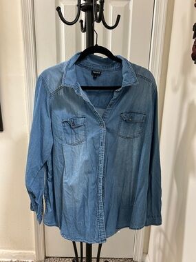 Torrid Blue Denim Button-Up Shirt